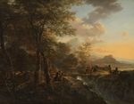Both, Jan Dirksz - Italienische Landschaft mit einem Zeichner