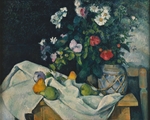 Cézanne, Paul - Stillleben mit Blumen und Früchten
