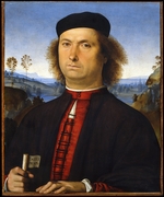 Perugino - Porträt von Francesco delle Opere
