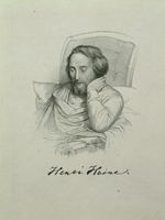 Gleyre, Charles - Porträt des Dichters Heinrich Heine (1797-1856)