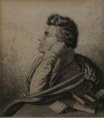 Grimm, Ludwig Emil - Porträt des Dichters Heinrich Heine (1797-1856)