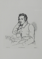 Mandel, Eduard - Porträt des Dichters Heinrich Heine (1797-1856) Nach der Zeichnung von Franz Kugler aus dem Jahre 1829
