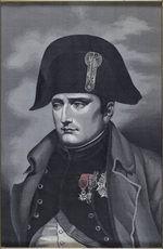 Unbekannter Künstler - In Seide gewebtes Porträt von Kaiser Napoléon I. Bonaparte (1769-1821)