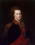 Unbekannter Künstler - Porträt des Palastadjutanten Alexander Lanskoi, Favorit der Katharina II.