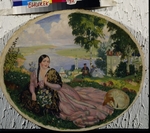 Kustodiew, Boris Michailowitsch - Mädchen an der Wolga