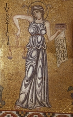 Byzantinischer Meister - Justiz (Detail von Mosaik-Interieur im Markusdom)