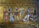 Byzantinischer Meister - Die Arche Noah: Der Bau der Arche (Detail von Mosaik-Interieur im Markusdom)