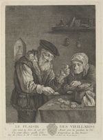 Basan, Pierre-FranÃ§ois - Die Freude des Alters (nach Gemälde von David Teniers dem Jüngeren)