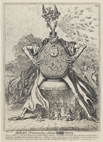 Gillray, James - Midas verwandelt alles in Goldpapiere