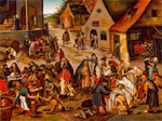 Brueghel, Pieter, der Jüngere - Die Sieben Werke der Barmherzigkeit