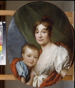 Lewizki, Dmitri Grigoriewitsch - Porträt von Fürstin Ekaterina Alexandrowna Schachowskaja (1777-1846) mit Tochter