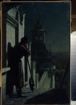 Matwejew, Nikolai Sergejewitsch - Strelize auf dem Turm des Moskauer Kremls bei der Mondnacht