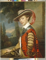 Krüger, Franz - Porträt des Fürsten Nikolai Saltykow im Maskenkostüm