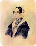 Bestuschew, Nikolai Alexandrowitsch - Porträt von Dekabrist Baronin Anna von Rosen (1797-1883)