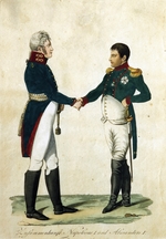 Unbekannter Künstler - Zusammenkunft Napoleons und Alexander I.