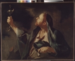 Petrini, Giuseppe Antonio - Ein Mann mit Lampe und Peitsche (Der Prophet Zefanja)