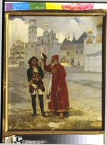 Lebedew, Klawdi Wassiljewitsch - Der junge Peter I. und sein Falkner