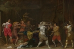Duyster, Willem Cornelisz - Soldaten, die um Beute in einer Scheune kämpfen