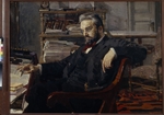 Wrubel, Michail Alexandrowitsch - Porträt von Konstantin Dmitriewitsch Arzybuschew (1849-1901)
