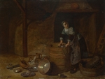 Bosch, Pieter van den - Eine Frau, ein Topf reinigend