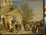 Morosow, Alexander Iwanowitsch - Kirchenausgang in Pskow