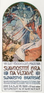Mucha, Alfons Marie - 8. Sokol Fest in Prag (Plakat)