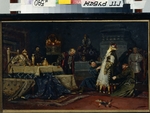 Nesterow, Michail Wassiljewitsch - Das Narrenkleid. Bojar Druschina Andrejewitsch Morosow vor Iwan dem Schrecklichen