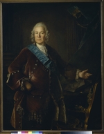 Tocqué, Louis - Porträt von Alexei Petrowitsch Graf Bestuschew-Rjumin (1693-1766)