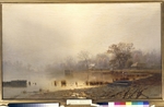 Kamenew, Lew Lwowitsch - Nebel. Der Rote Teich in Moskau im Herbst