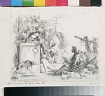 Tiepolo, Giambattista - Der Besuch bei dem Tod. Aus der Serie ''Capriccios''