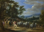 Meulen, Adam Frans, van der - Truppenbesuch von Philipp Franz von Arenberg