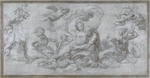 Carracci, Agostino - Ein Seegott entführt eine Frau (Karton für Fresko in der Galerie im Palazzo Farnese zu Rom)