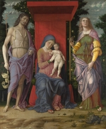 Mantegna, Andrea - Madonna mit Kind, Johannes dem Täufer und Maria Magdalena