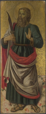 Caporali, Bartolomeo - Heiliger Bartholomäus (vom Altarbild: Madonna und Kind mit Heiligen)