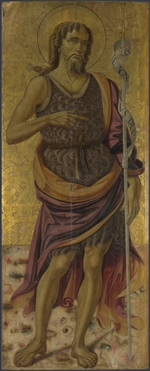 Caporali, Bartolomeo - Johannes der Täufer (vom Altarbild: Madonna und Kind mit Heiligen)