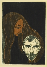 Munch, Edvard - Männerkopf im Frauenhaar
