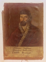 Unbekannter Künstler - Porträt des Anführers des Bauernaufstands Jemeljan I. Pugatschow (um 1742-1775)