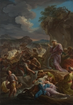 Giaquinto, Corrado - Moses schlägt Wasser aus dem Felsen