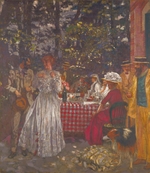 Vuillard, Édouard - Terrasse in Vasouy, Souper