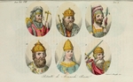 Stanghi, Vincenzo - 1. Rurik 2. Igor von Kiew 3. Olga 4. Swjatoslaw 5. Wladimir der Große 14. Iwan IV. (aus Il costume antico… von Giulio Ferrario