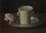 Zurbarán, Francisco, de - Tasse Wasser und eine Rose