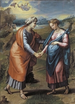 Raffael (Raffaello Sanzio da Urbino) - Begegnung von Maria und Elisabet