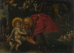 Deutscher Meister - Heiliger Christophorus, der das Jesuskind auf den Schultern trägt