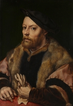 Gossaert, Jan - Bildnis eines Mannes mit Handschuhe in der Hand