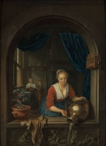 Dou, Gerard (Gerrit) - Eine Magd am Fenster