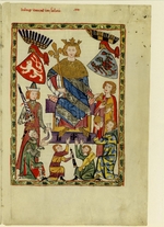 Unbekannter Künstler - König Wenzel II. von Böhmen (1271-1305) (Darstellung im Codex Manesse)