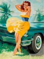 Medcalf, William - Pin-Up in Yellow Dress