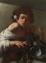 Caravaggio, Michelangelo - Jüngling von einer Eidechse gebissen