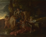 Poussin, Nicolas - Die Ernährung des Bacchus