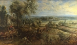 Rubens, Pieter Paul - Eine Herbstlandschaft mit Blick auf Het Steen in den frühen Morgenstunden